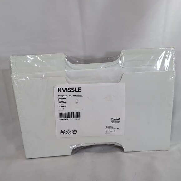 IKEA Kvissle 901.980.30 Lowenhielm 5 Shelf White Metal Magazine Rack Wall File - Picture 1 of 10